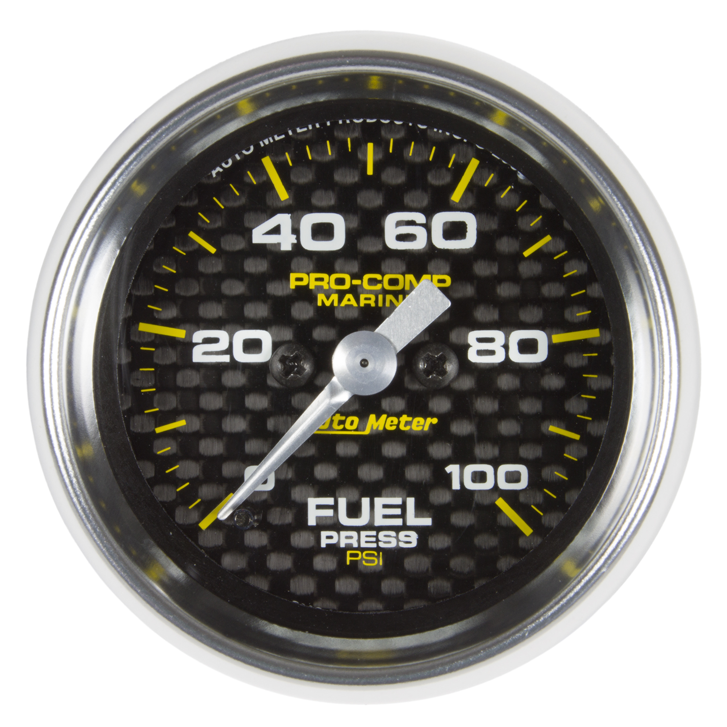 AutoMeter 2-1/16 In. FUEL PRESSURE, 0-100 PSI, MARINE CARBON FIBER
